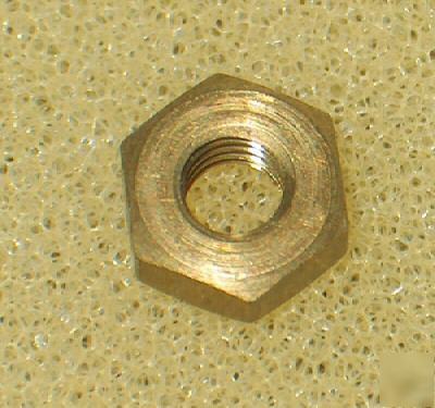 M4-.7 x 7MM hex metric nut brass