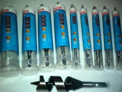 New 9 pc ~bosch~ wood auger bit set all different sizes 