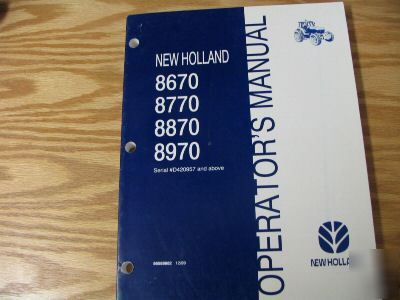 New holland 8670 to 8970 tractor operators manual