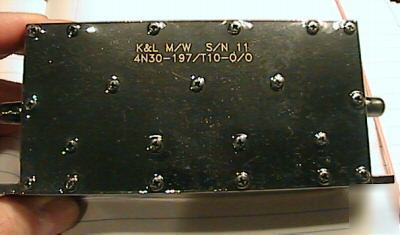 K&l microwave 4N30-197/T10-o/o filter bandpass 192-202