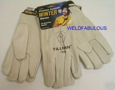 Tillman 1425 winter cowhide drivers gloves large