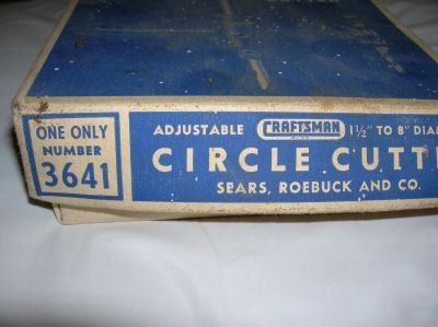 Vintage craftsman #3641 circle cutter with original box