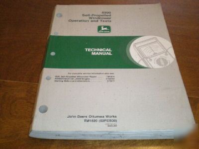 John deere 4990 windrower technical manual