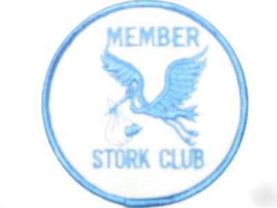 New member stork club patch blue 
