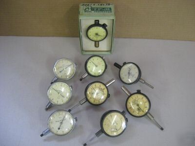  dial indicator gauge brown & sharpe federal lot (9) 