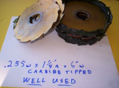 Carbide tipped milling cutters .255