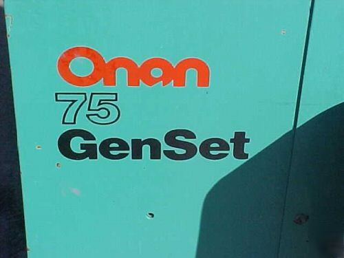 Onan 75 kw natural or propane gas generator set 