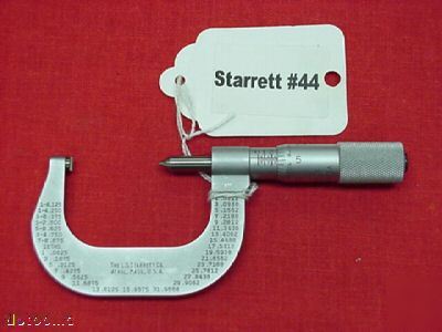 Starrett 585 outside 1-2THREAD pitch micrometer 20+24P 