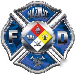 Firefighter hazmat decal reflective 2