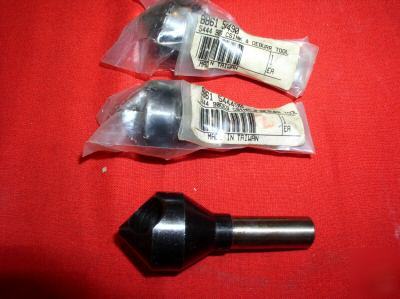 Lot of 3 #4 90 deg. countersink and deburring tool