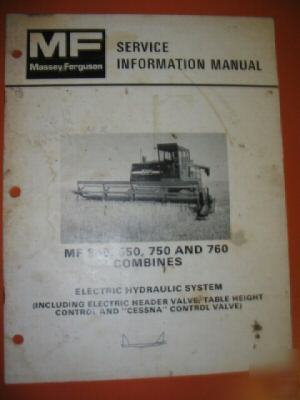 Massey ferguson combine service information manual