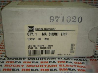 Cutler hammer ma shunt trip 2606D57G19 120 vac 