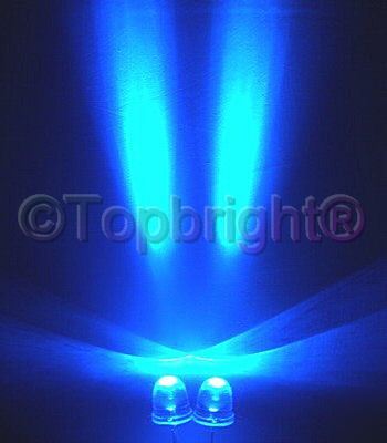 20 pcs mega bright blue led 10MM 40,000 mcd f/r