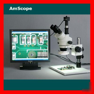 3.5X-90X inspection microscope+ 1.3M usb camera & light