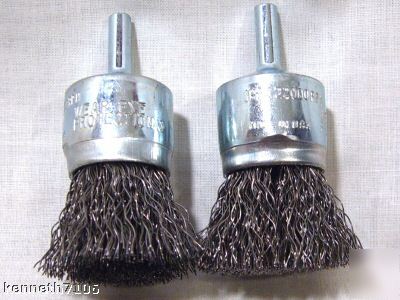 Brushes lot of 2 power wire cup brush made in usa nw fs