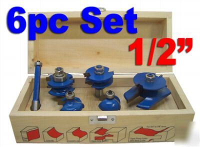 6 pc router bit set 1/2