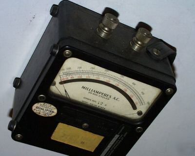 Ac milliammeter antique weston model 433 lab/bench