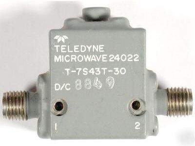 Sma isolator 7.0-11.0GHZ teledyne t-7S43U-30 - *unused*