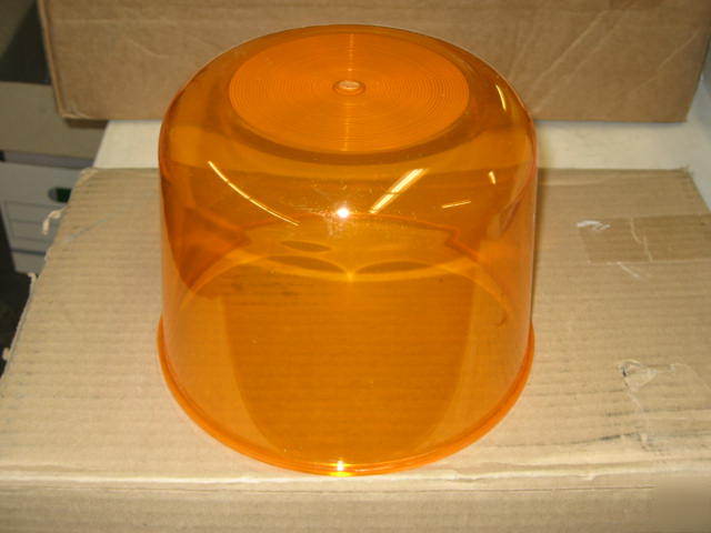 Large warning system lens (amber)