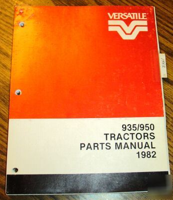1982 vesatile 935 & 950 tractor parts catalog book 