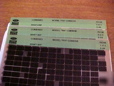 New holland TR87 combine parts microfiche