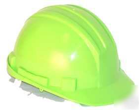 Hard hat hats safety helmet 6 point suspension lime