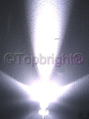 100X ultrabright white led 5MM 15,000MCD free r&s/h