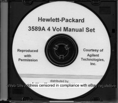 Agilent hp 3589A four (4) vol manual set - y pay more?