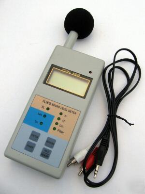 Digital sound decibel db level meter w/ output/in plug