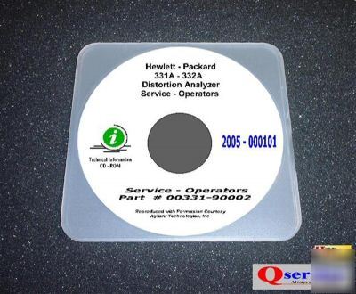Hp 331A / 332A distortion analyzer service - ops manual