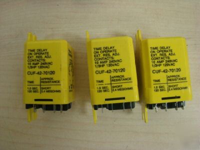 New (3) potter & brumfield cuf-41-70120 time delay, =