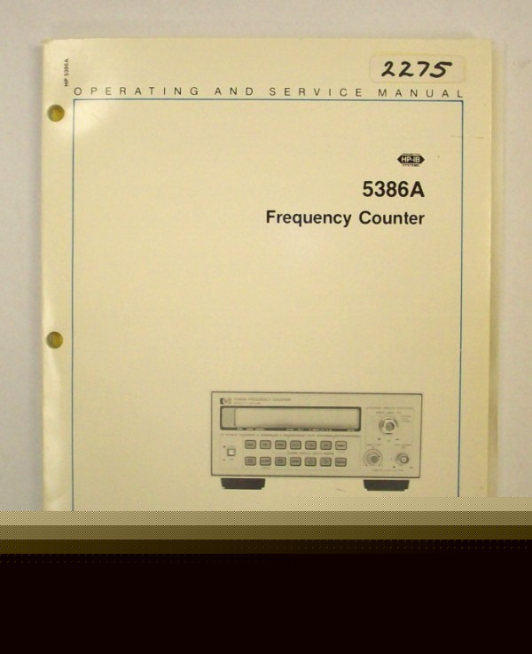 Hp 5386A frequency counter op/service manual - $5 ship 