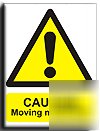 Moving machinery sign-semirigid-200X250MM (wa-142-re)