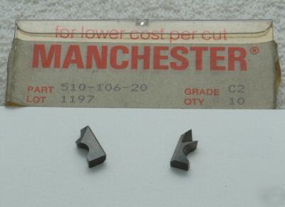 New manchester 510-106-20 grade C2 10PC carbide ins. 