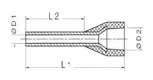 Ferrule 10 awg wire - black weidmueller 056570 (100)