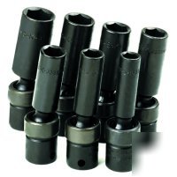 7PC 3/8IN. dr. metric deep swivel impact socket set -sk