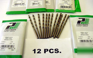 New (12) #73 cobalt jobber drills - precision twist