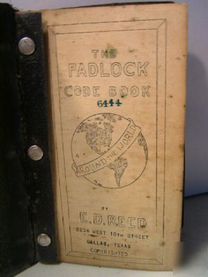 Reed padlock code book #5