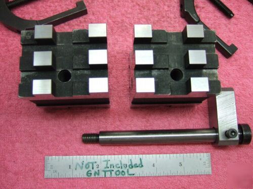 Starrett 568 v-blocks (2) w/clamps xlnt toolmaker 