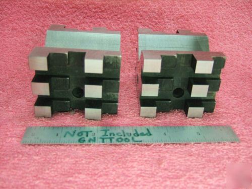 Starrett 568 v-blocks (2) w/clamps xlnt toolmaker 