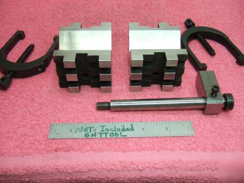 Starrett 568 v-blocks (2) w/clamps xlnt toolmaker 