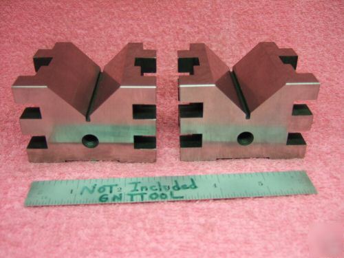 Starrett 568 v-blocks (2) w/clamps xlnt toolmaker 