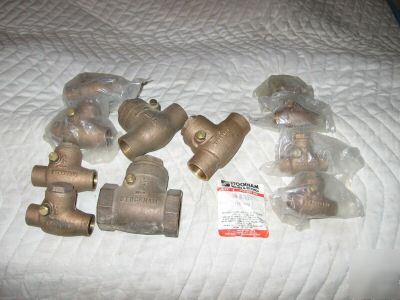 Stockham bronze swing check valve lot 10 pieces