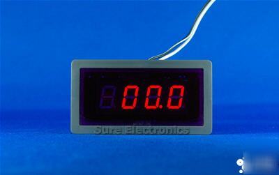 3Â½ digital red led ac 0~50A amp panel meter + shunt