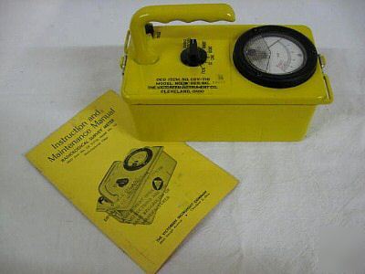 Radiological survey meter with manual & shoulder strap