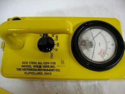 Radiological survey meter with manual & shoulder strap