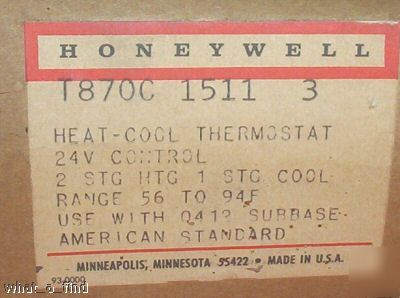 New honeywell americanthermostat T870C 1511 heat cool 