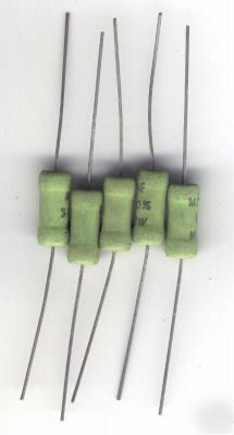 2 watt mallory metal mol 560 ohm film resistor lot of 5