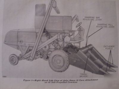 John deere 45, 55 combines corn heads operator manual