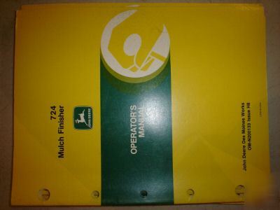 John deere 724 mulch finisher operators owners manual